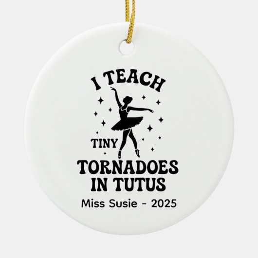 カスタムオーナメントバレエパーソナライズされたタップ セラミックオーナメント (正面)