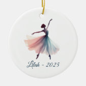 カスタムオーナメントバレエパーソナライズされたリリカ セラミックオーナメント (正面)