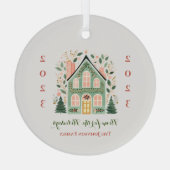 カスタムオーナメント"ホームfor the Holidays" ガラスオーナメント (裏面)