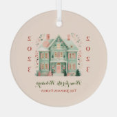 カスタムオーナメント"ホームfor the Holidays" ガラスオーナメント (裏面)