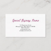 カスタムオーバルカラフルフォトツリーハート 名刺 (裏面)