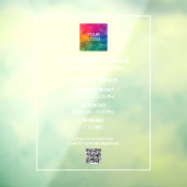 カスタムオープンホアーズビジネスロゴQRコード電話番号 ウィンドウサイン (シート3)