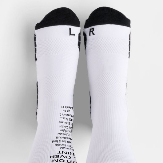 カスタムオールオーバープリントプレミアムスポーツソックス ソックス (上部)