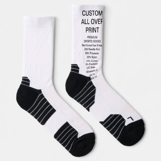 カスタムオールオーバープリントプレミアムスポーツソックス ソックス (右)
