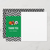 カスタムオールスタースポーツの誕生日のサンキューカード サンキューカード (正面/裏面)