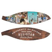 カスタムオールスタープレーヤーのコラージュ写真ウッドグレイン バスケットボール (パネル)