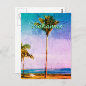 カスタムオールドトロピカルデザイン ポストカード (正面/裏面)