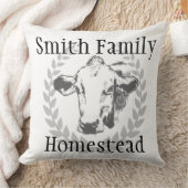 カスタムカウファミリーホームステッド素朴装飾用クッション クッション (ブランケット)