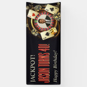 カスタムカジノパーティーバナー、ベガスパーティー写真 横断幕 (縦)