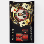 カスタムカジノパーティーバナー、ベガスパーティー写真 横断幕 (縦)