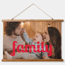 カスタムカジュアルモダンモダン家族のフルフォト 吊り下げ型タペストリー
