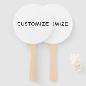 カスタムカスタマイズカスタマイズ可能テンプレート空白の ハンドファン (正面&裏面)