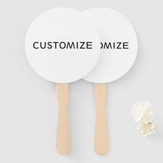 カスタムカスタマイズカスタマイズ可能テンプレート空白の ハンドファン (正面&裏面)