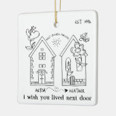 カスタムカスタマイズ友最高の写真クリスマス セラミックオーナメント (左)