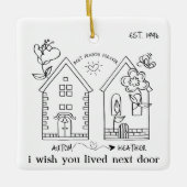 カスタムカスタマイズ友最高の写真クリスマス セラミックオーナメント (正面)