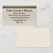 カスタムカスタムキャビネットとMillwork名刺 名刺 (正面/裏面)