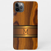 カスタムカッコいいクラシックトレンディー木目パターン iPhoneケース (裏面)