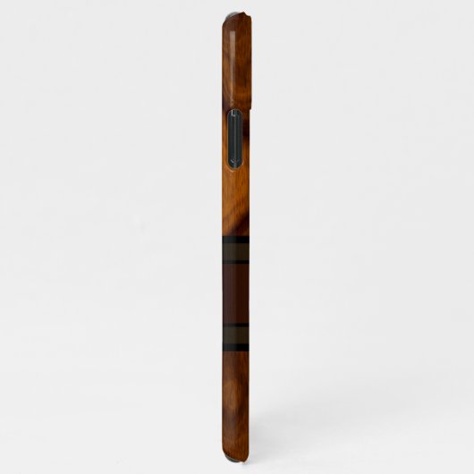 カスタムカッコいいクラシックトレンディー木目パターン iPhoneケース (右側)