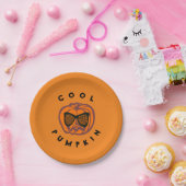 カスタムカッコいいパンプキンハロウィーン特別プレート ペーパープレート (パーティー)