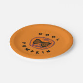 カスタムカッコいいパンプキンハロウィーン特別プレート ペーパープレート (アングル)