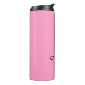 カスタムカッコいい可愛いピンクブラックオートレーススポーツストライプ タンブラー (回転左)