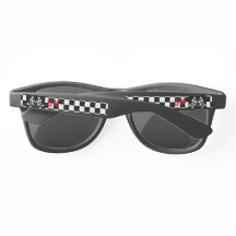 カスタムカッコいい白と黒のフラ市松模様にグのパターン