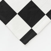 カスタムカッコいい白黒旗市松模様に模様 フリースブランケット (角)