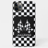 カスタムカッコいい白黒旗市松模様に模様 Case-Mate iPhoneケース (裏面)