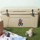 カスタムカットのビニールのステッカー:戦士の女性 シール (クーラー)