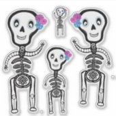 カスタムカットビニールのシールのハッピースケルトン シール (正面)