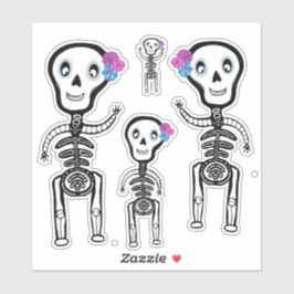 カスタムカットビニールのシールのハッピースケルトン シール