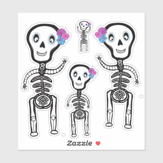 カスタムカットビニールのシールのハッピースケルトン シール (シート)