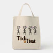 カスタムカットビニールのシールのハッピースケルトン トートバッグ (裏面)