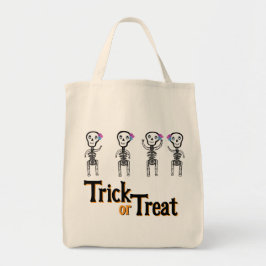 カスタムカットビニールのシールのハッピースケルトン トートバッグ