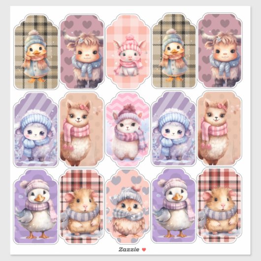 カスタムカットビニールのシール冬の納屋ヤード動物 シール (シート)