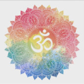 カスタムカットビニールのステッカー:レインボーマンダラ シール (正面)