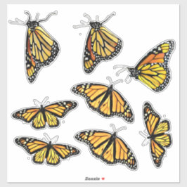 カスタムカットビニールシール – （昆虫）オオカバマダラ、モナーク蝶 シール