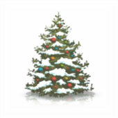 カスタムカットビニールステッカー:クリスマスツリー シール (正面)