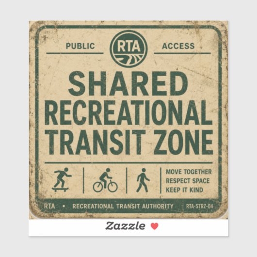 カスタムカットビニールステッカー Shared Recreational Transit シール (シート)