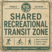 カスタムカットビニールステッカー Shared Recreational Transit シール (正面)