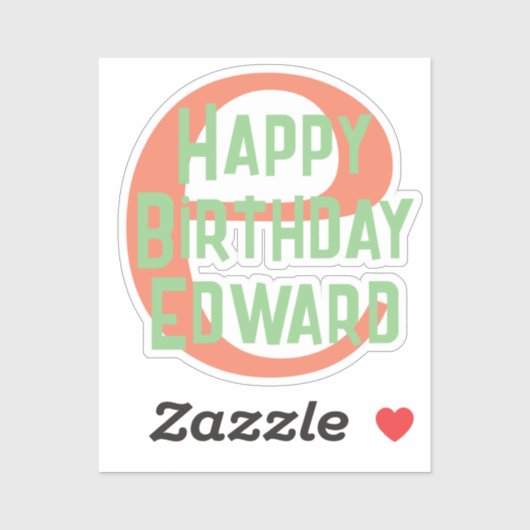 カスタムカットビニールハッピーバースデー10代の シール (シート)