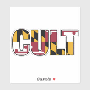 カスタムカットメリーランド州旗カルトデカール シール