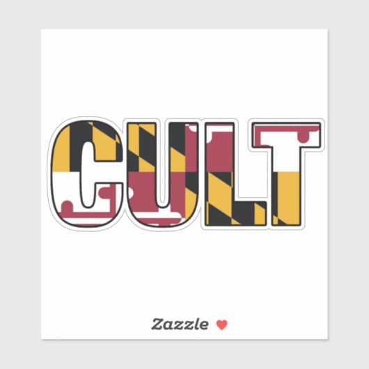 カスタムカットメリーランド州旗カルトデカール シール (シート)