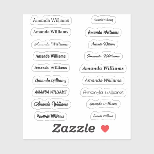 カスタムカット名シール シール (シート)