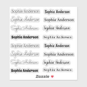 カスタムカット名シール シール