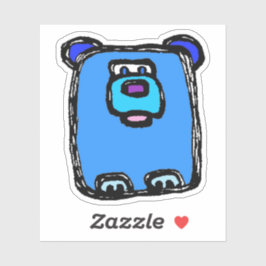 カスタムカット ビニールステッカー - Bernie Bear シール