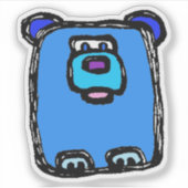 カスタムカット ビニールステッカー - Bernie Bear シール (正面)