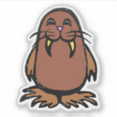 カスタムカット ビニールステッカー - Weston Walrus シール (正面)