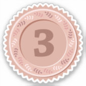 カスタムカット ビニール 3位 銅メダル ステッカー シール (正面)