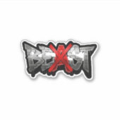 カスタムカット ビニール BEAST ロゴ ステッカー シール (正面)